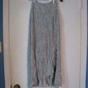 Japna Faux Wrap Skirt XS Black & White Dots High Low Hem Sexy